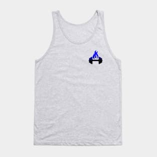 Blue Flame with Black Free Weight Tank Top